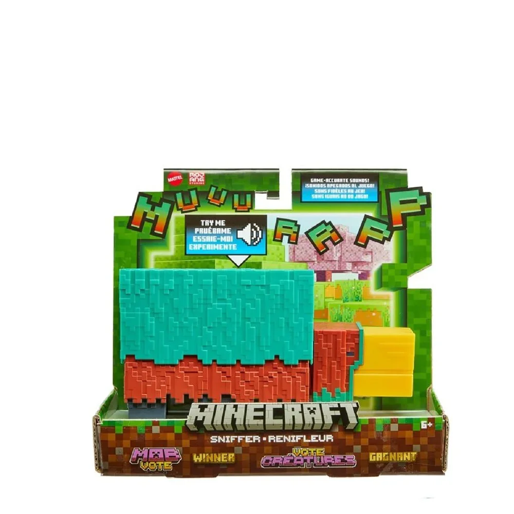 NEW Mattel Minecraft Sniffer Action Figure with Sounds & Pixelated Design 7